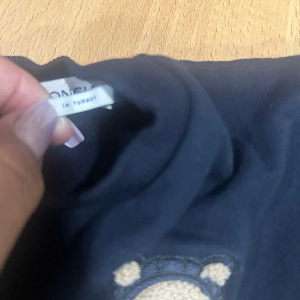 Moncler Kids Navy Sweatshirt with Bear Patch